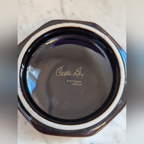 Otagiri Porcelain Lidded Trinket Box With Large Calla Lily - Picture 2 of 9